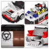 LEAN TOYS Statybiniai blokeliai Automobilis Ghost Bus Baltas 631 vnt.