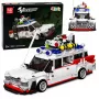 LEAN TOYS Statybiniai blokeliai Automobilis Ghost Bus Baltas 631 vnt.
