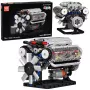LEAN TOYS Construction Blocks V8 Engine Mechanical Model Moving Pistons 552 pcs.