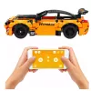LEAN TOYS RC automobilis su nuotolinio valdymo pultu, konstrukciniai blokeliai, oranžinis, 545 vnt.