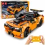 LEAN TOYS RC automobilis su nuotolinio valdymo pultu, konstrukciniai blokeliai, oranžinis, 545 vnt.