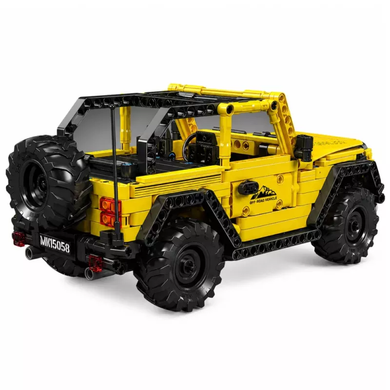 LEAN TOYS Construction Bricks Car Off-Road Vehicle Wrangler Yellow 746 pcs.