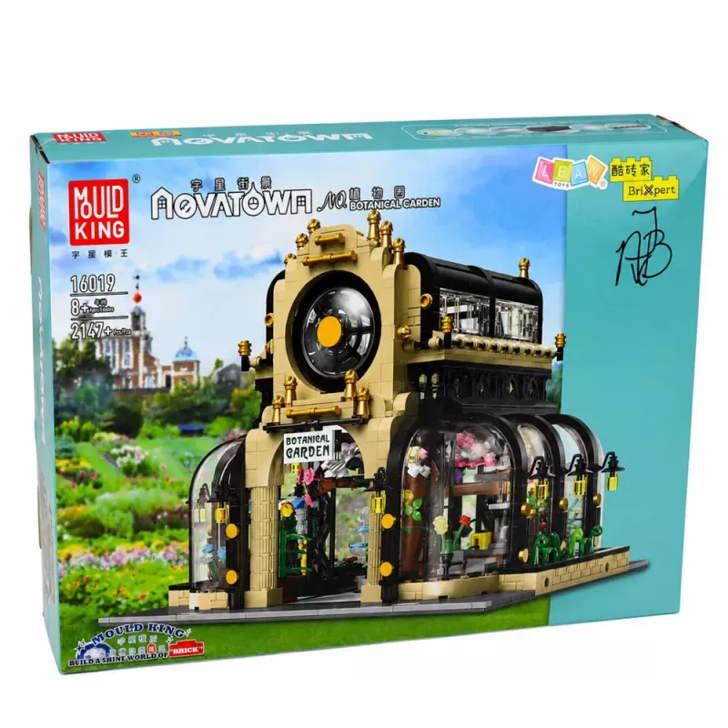 LEAN TOYS Statybiniai blokeliai Botanikos sodas Oranžerija su LED apšvietimu 2147 dalių