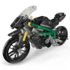 LEAN TOYS Construction Bricks Racing Motorcycle Sports Black 656 pcs.