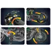 LEAN TOYS Construction Bricks Racing Motorcycle Sports Black 656 pcs.