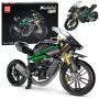LEAN TOYS Construction Bricks Racing Motorcycle Sports Black 656 pcs.