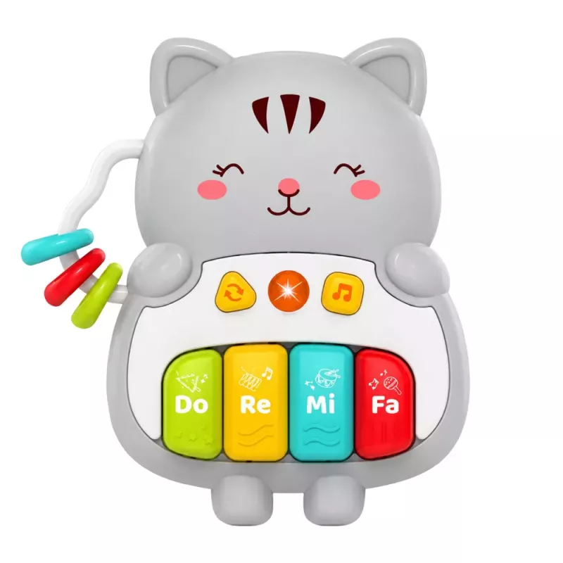 LEAN TOYS Muzikinis žaislas Kačiuko pianinas Mokomasis Mažyliams Melodijos Garsai