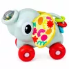 LEAN TOYS Interaktyvus sensorinis žaislas dramblio automobilis mažiems vaikams pilka