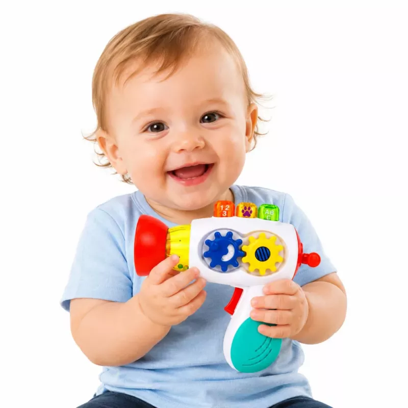 LEAN TOYS interaktyvus kūdikio džiovintuvas su šviesomis, garsais, pavaromis ir kamuoliukais
