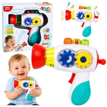 LEAN TOYS interaktyvus kūdikio džiovintuvas su šviesomis, garsais, pavaromis ir kamuoliukais