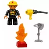 LEAN TOYS Fire Department Motorized Fire Truck Firefighter Figure Building Blocks Set