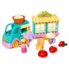 LEAN TOYS Ledų furgonėlio konstravimo rinkinys su motorizuota mergaitės figūrėle