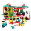 LEAN TOYS Sulankstomas kemperis statybiniai blokeliai figūrėlės šviesos garsai 98 vnt.