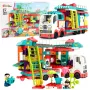 LEAN TOYS Sulankstomas kemperis statybiniai blokeliai figūrėlės šviesos garsai 98 vnt.