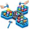 LEAN TOYS Whack-A-Mole Creatures Arcade Game For 3 Players 3 Modes Glowing Hammers
