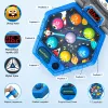 LEAN TOYS Whack-A-Mole Creatures Arcade Game For 3 Players 3 Modes Glowing Hammers