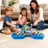 LEAN TOYS Whack-A-Mole Creatures Arcade Game For 3 Players 3 Modes Glowing Hammers
