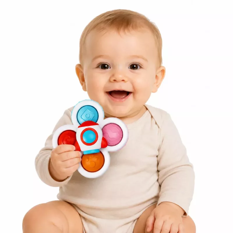 LEAN TOYS Žaislai mažiems vaikams Sensoriniai suktukai su siurbtuku Pop-It Spalvoti 3 vnt.