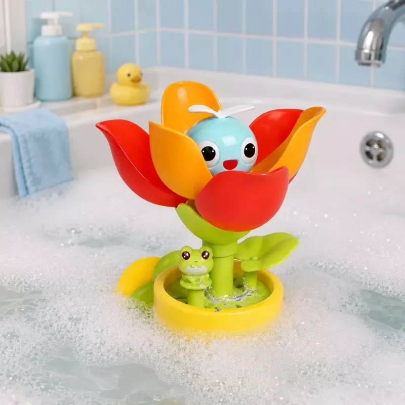 LEAN TOYS vonios žaislas Tulpių vazonas Laistytuvas Vandens fontanas