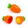 LEAN TOYS Edukacinis morkų rūšiuotuvas, derinantis formas ir spalvas, 12 vnt.