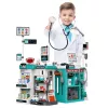 LEAN TOYS Didelis medicinos rinkinys su gydytojo stalu, šviesomis, garsais ir 77 priedais