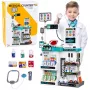LEAN TOYS Didelis medicinos rinkinys su medicinine lentele, gydytojo šviesomis, garsais ir aksesuarais, 61 vnt.