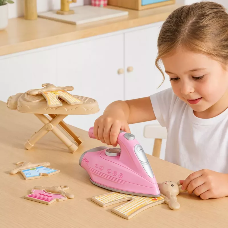 LEAN TOYS Lyginimo rinkinys su lygintuvu, vibracija, šviesa, garsu ir aksesuarais