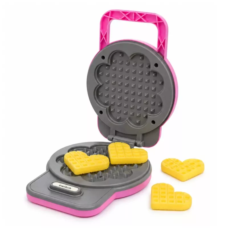 LEAN TOYS Vafelinė vaikams - Vafeliai su besikeičiančiomis spalvomis ir garsais - Rožinė