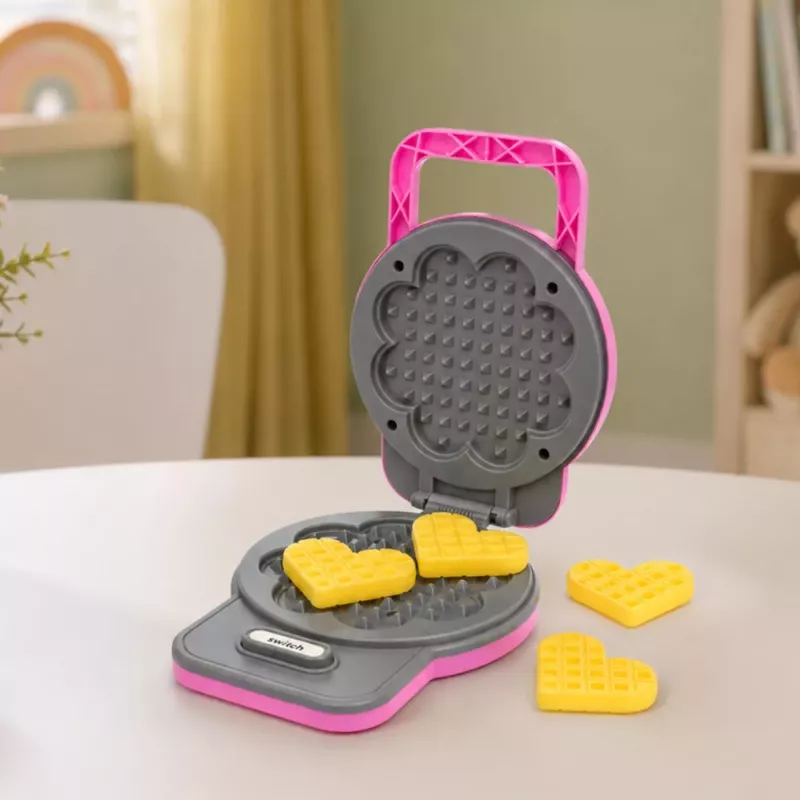 LEAN TOYS Vafelinė vaikams - Vafeliai su besikeičiančiomis spalvomis ir garsais - Rožinė