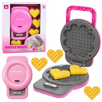 LEAN TOYS Vafelinė vaikams - Vafeliai su besikeičiančiomis spalvomis ir garsais - Rožinė