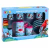 LEAN TOYS Arbatos rinkinys su papūgomis, metalinis, egzotiškas raštas, 12 vnt.