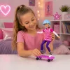 LEAN TOYS Anlily Lėlė su Violetiniu Paspaustuku, Šalmu ir Ilgu Megztiniu
