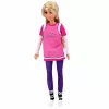 LEAN TOYS Anlily Lėlė su Violetiniu Paspaustuku, Šalmu ir Ilgu Megztiniu