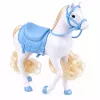 LEAN TOYS Anlily lėlė ant balto žirgo princesė mėlyna suknele aksesuarai