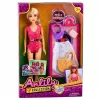 LEAN TOYS Anlily lėlė su maudymosi kostiumėliu, paplūdimio krepšiu ir aksesuarų rinkiniu