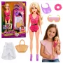 LEAN TOYS Anlily lėlė su maudymosi kostiumėliu, paplūdimio krepšiu ir aksesuarų rinkiniu