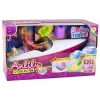 LEAN TOYS Anlily Lėlė su Motorine Valtele, Šuneliu, Liemenėle, Lentos Priedų Rinkiniu