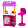 LEAN TOYS Anlily Lėlė Pardavėja su Gėrimų ir Užkandžių Stendu Priedų Rinkinys