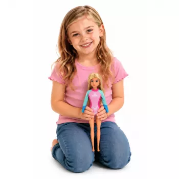 LEAN TOYS Anlily banglentininkė lėlė su hidrokostiumu ir banglenčių aksesuarų rinkiniu