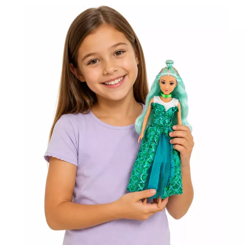 LEAN TOYS Anlily Keista lėlė su fantastiniais kostiumais, suknelėmis, aksesuarais, batais