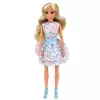 LEAN TOYS Anlily Lėlė su Šunimi, Gėlėta Suknele, Krepšiu, Užkandžiais, Aksesuarų Rinkinys