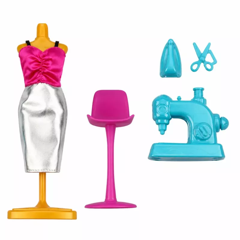 LEAN TOYS Anlily Clothes Designer Dressmaker Sewing Machine Mannequin Doll Set