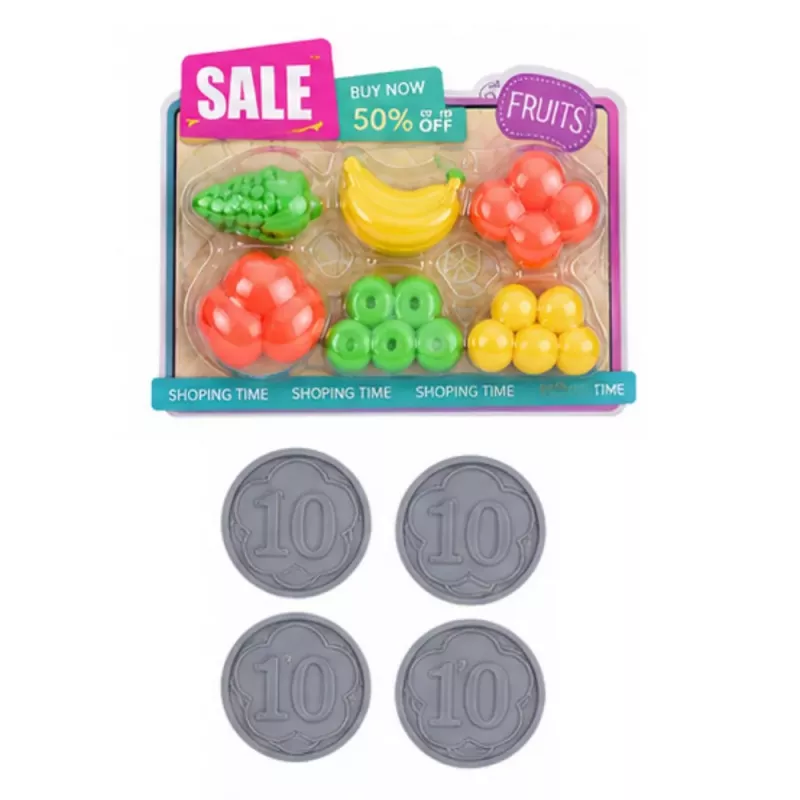 LEAN TOYS Anlily Lėlė su Prekybos Centro Kasos Priedais ir Vežimėliu