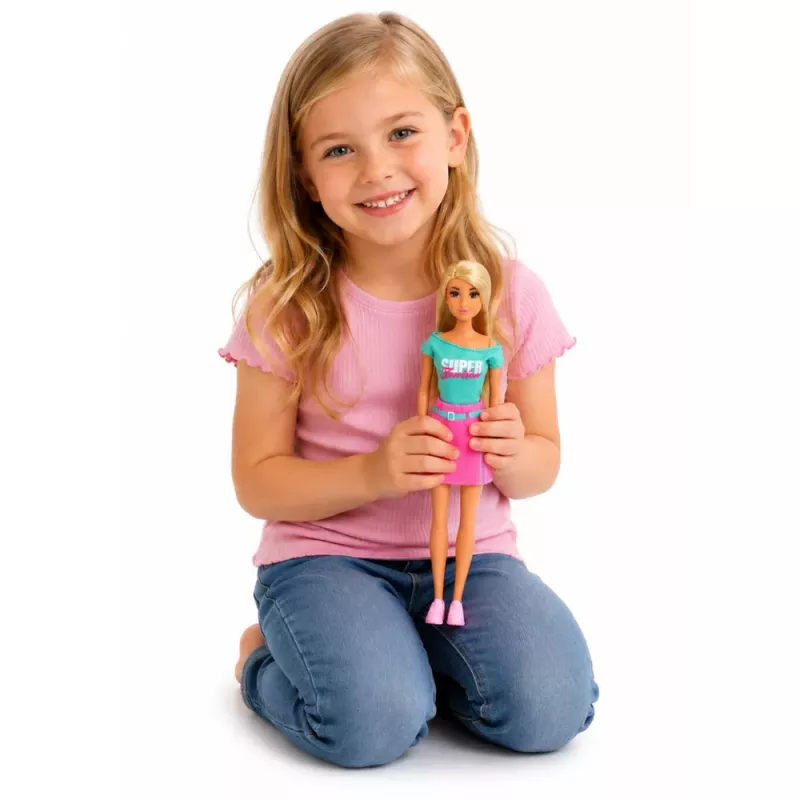 LEAN TOYS Anlily lėlė su šuniuku ir aksesuarais lovelės komplektas