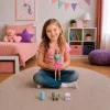 LEAN TOYS Anlily lėlė su augintinio nešikliu kačiuku pilka aksesuarų rinkinys