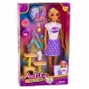 LEAN TOYS Anlily Lėlė su Kačiukais, Draskymo Stulpu, Kačių Aksesuarais, Dubenėliais ir Žaislais