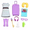 LEAN TOYS Anlily Traveler Doll with Suitcase Travel Pillow Laptop Accessories