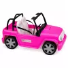 LEAN TOYS Bella Doll in Colorful Dress Pink Convertible Car Set