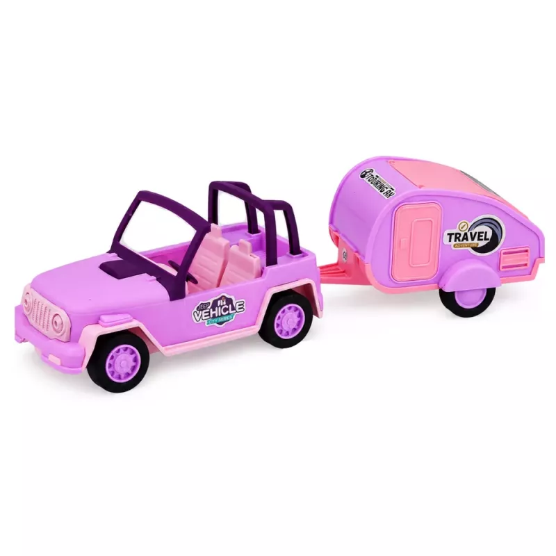 LEAN TOYS Visureigis su Kemperiu Garsai Rožinis Kelionių Rinkinys