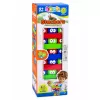 LEAN TOYS Įgūdžių žaidimas „Blokų bokštas“ su akutėmis kauliuku, spalvingas, 30 vnt.